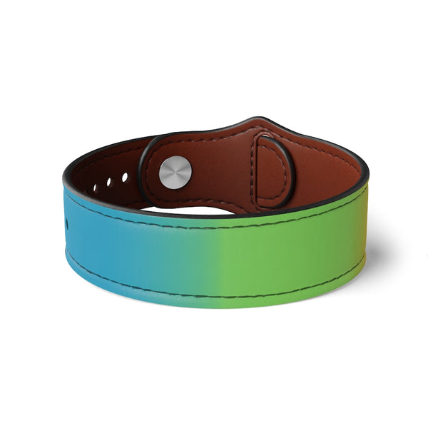 Rainbow Leather Wristband