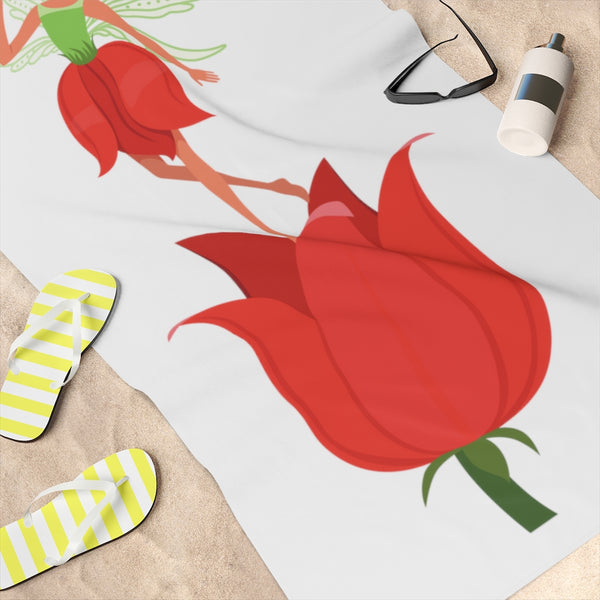 Tulip Fairy Beach Towel