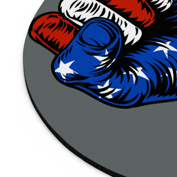 USA Flag Fist Mouse Pad