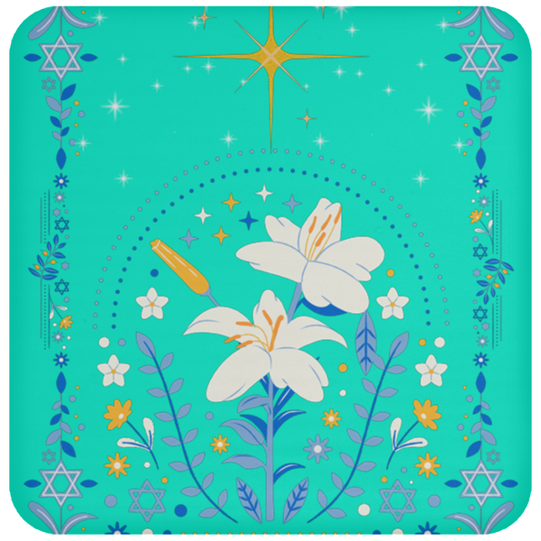 Hanukkah Lilly Coaster