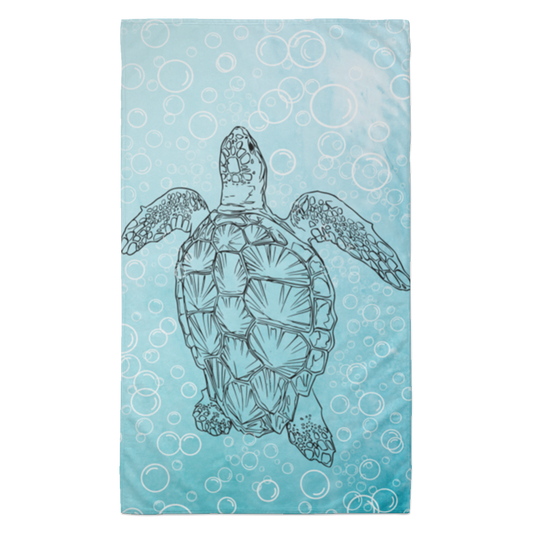 Sea Turtle & Bubbles Towel