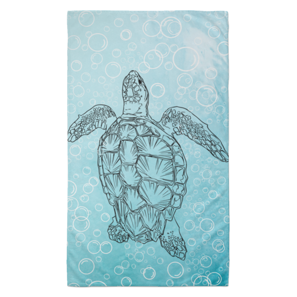 Sea Turtle & Bubbles Towel