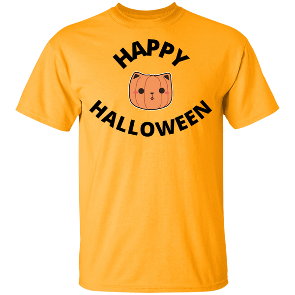 Happy Halloween Cat Head Jack-O-Lantern Youth T-Shirt