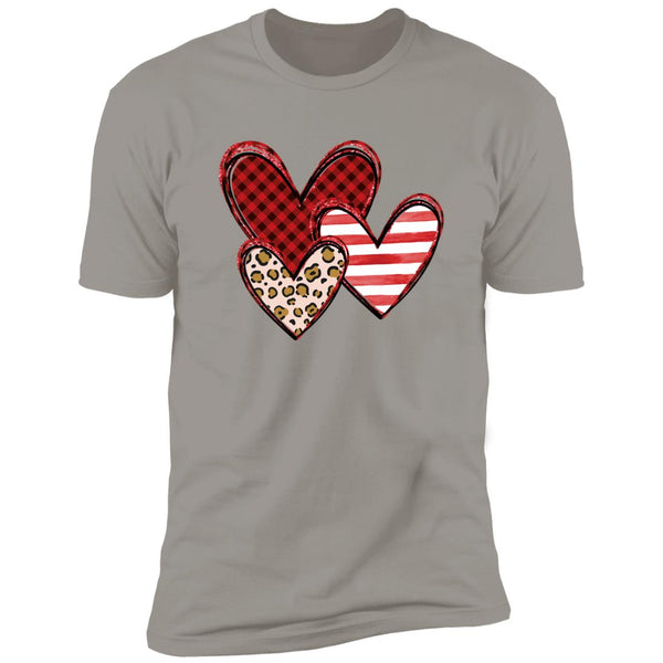 Plade, Cheetah, & Stripe Hearts T-Shirt