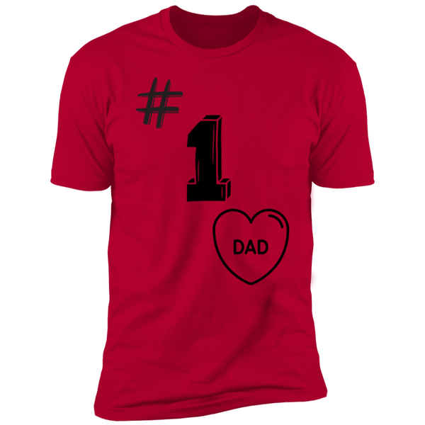 #1 DAD Heart T-Shirt