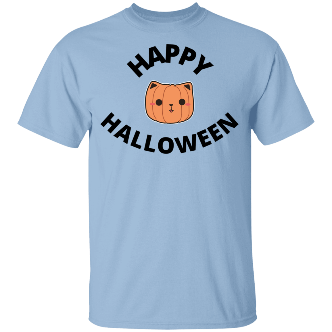 Happy Halloween Cat Head Jack-O-Lantern Youth T-Shirt