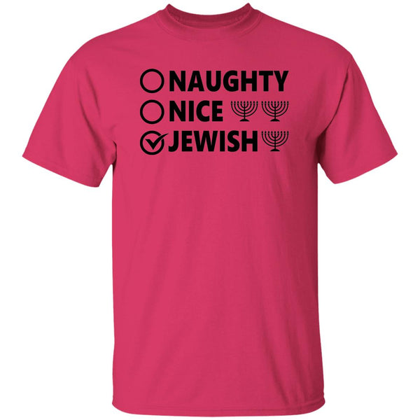 Naughty, Nice, JewishT-Shirt