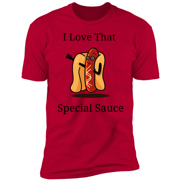 I Love That Special Sauce Hot Dog w/ Bun Coat Short Sleeve T-Shirt