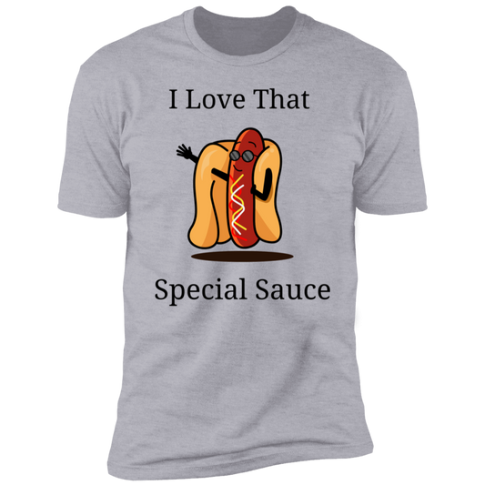 I Love That Special Sauce Hot Dog w/ Bun Coat Short Sleeve T-Shirt