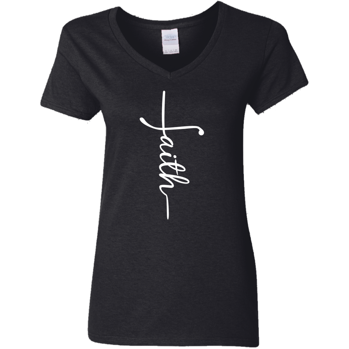 Faith White V-Neck T-Shirt