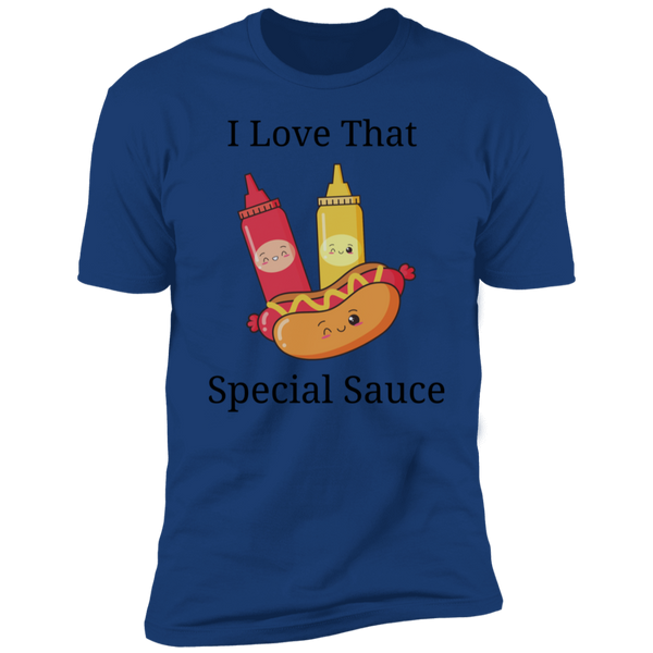 I Love That Special Sauce Hot Dog & Sauce Bottles Short Sleeve T-Shirt