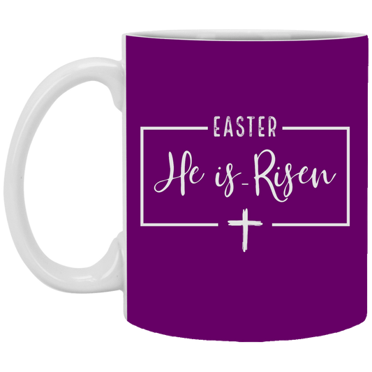 Easter He Is Risen Cross Mug