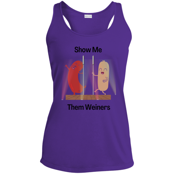 Show Me Them Weiners Racerback Tank