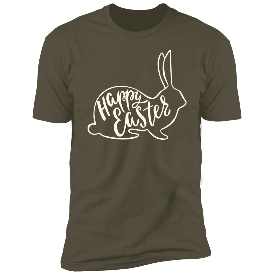 Happy Easter Rabbit Outline T-Shirt