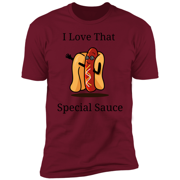 I Love That Special Sauce Hot Dog w/ Bun Coat Short Sleeve T-Shirt