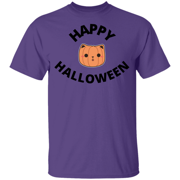 Happy Halloween Cat Head Jack-O-Lantern Youth T-Shirt