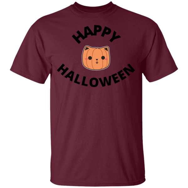 Happy Halloween Cat Head Jack-O-Lantern Youth T-Shirt