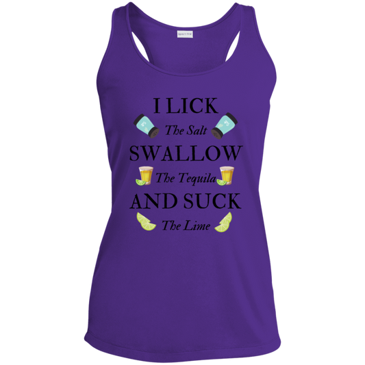 Tequila Black Wrighting  Racerback Tank