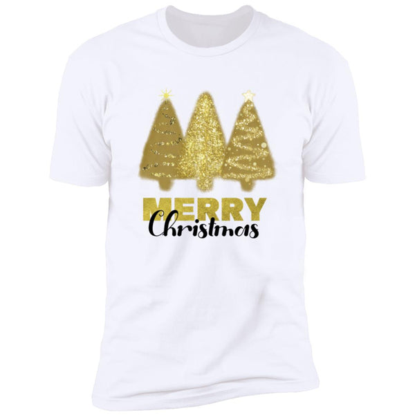 Gold Merry Christmas Trees T-Shirt