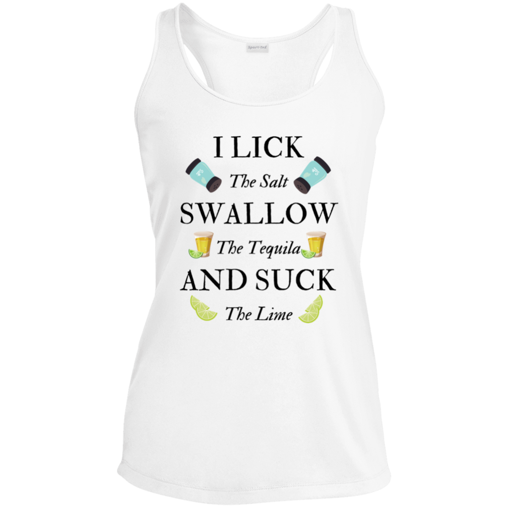 Tequila Black Wrighting  Racerback Tank