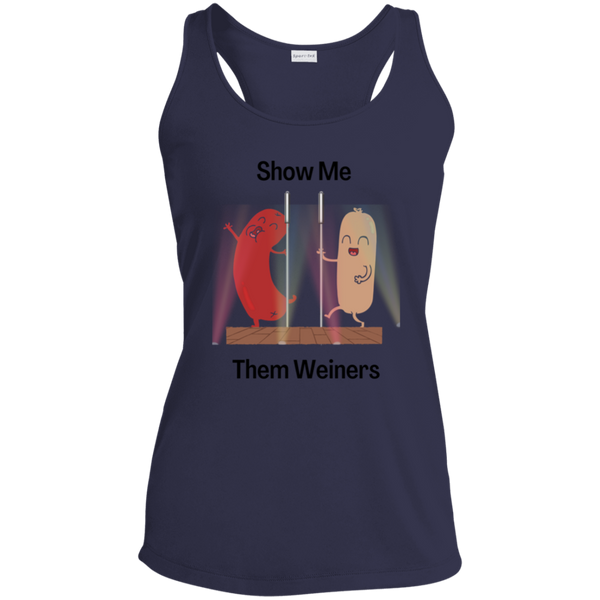 Show Me Them Weiners Racerback Tank