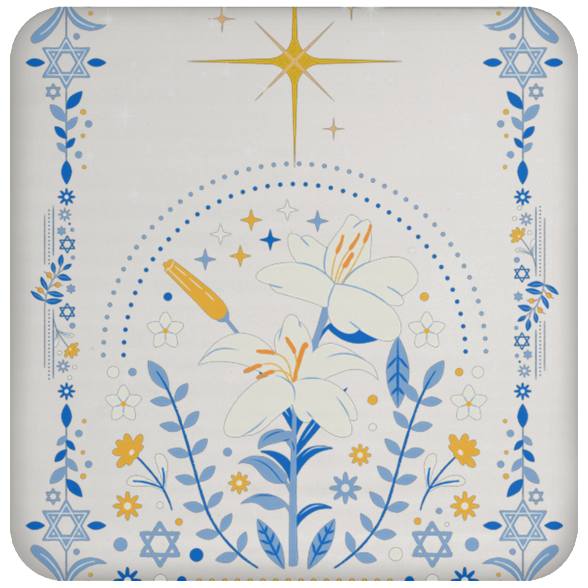 Hanukkah Lilly Coaster