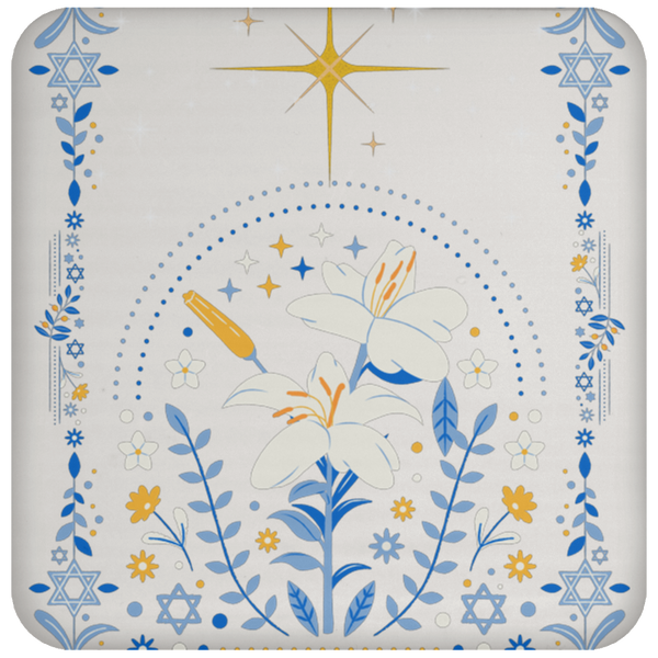 Hanukkah Lilly Coaster