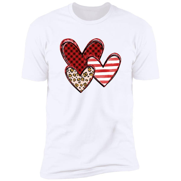 Plade, Cheetah, & Stripe Hearts T-Shirt