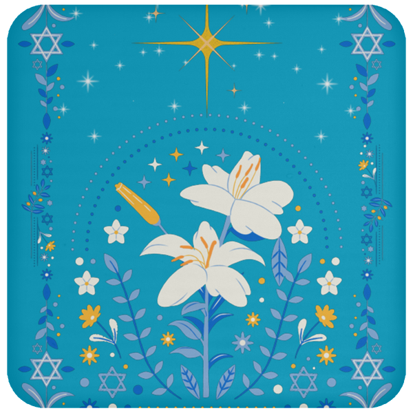 Hanukkah Lilly Coaster