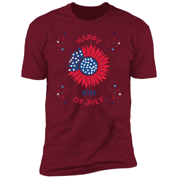 Happy 4th Of July Sun Flower T-Shirt