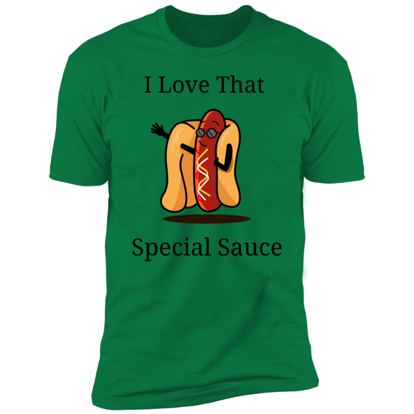 I Love That Special Sauce Hot Dog w/ Bun Coat Short Sleeve T-Shirt