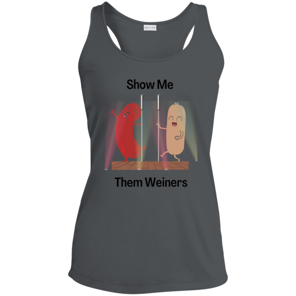 Show Me Them Weiners Racerback Tank