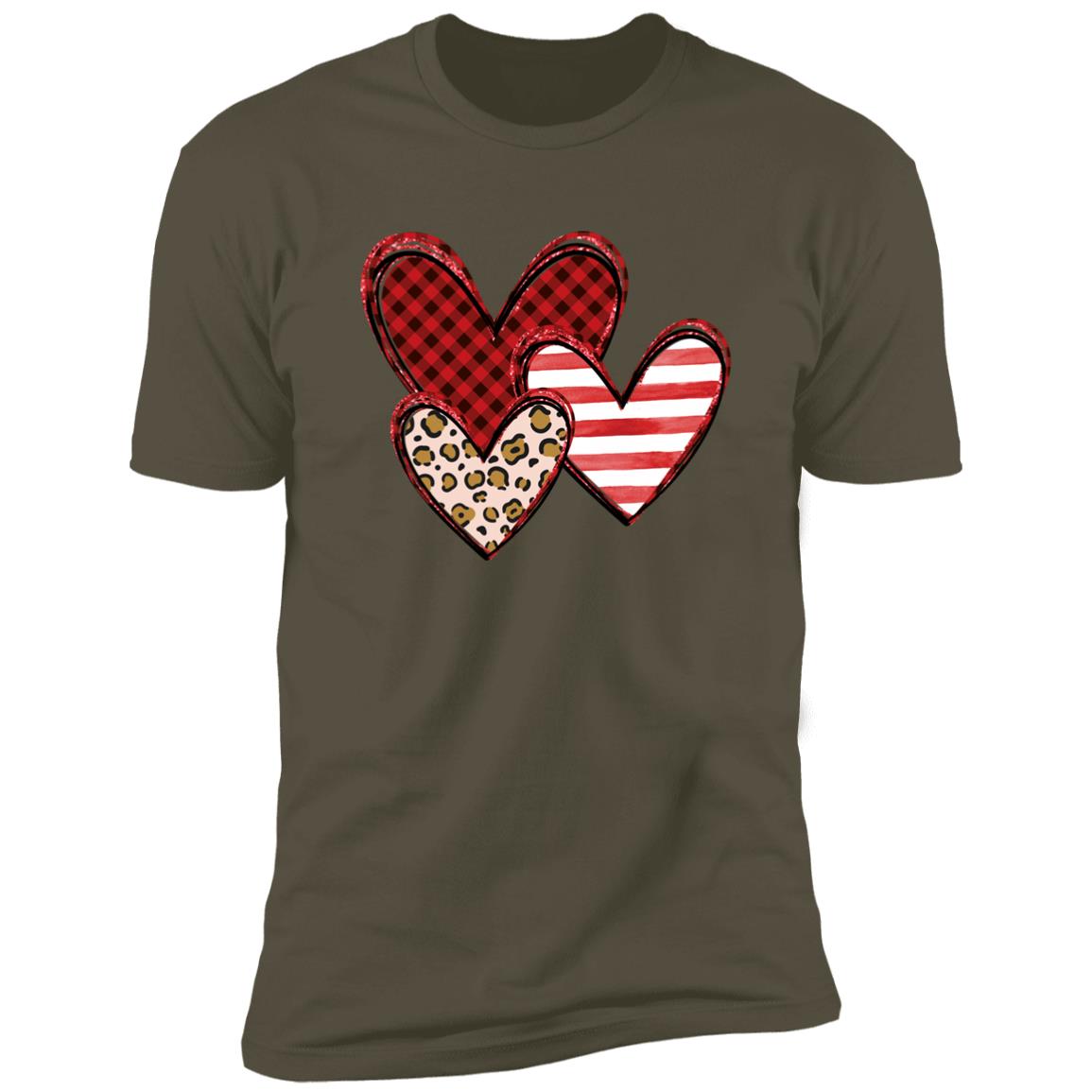 Plade, Cheetah, & Stripe Hearts T-Shirt