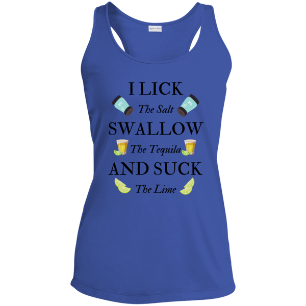 Tequila Black Wrighting  Racerback Tank