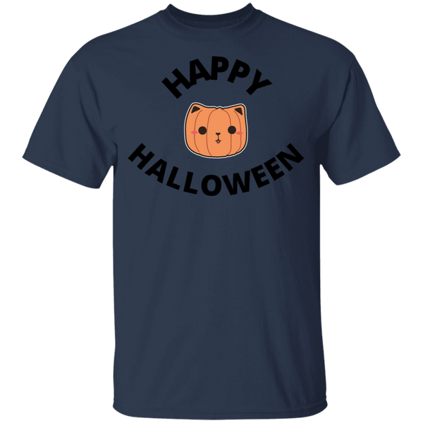 Happy Halloween Cat Head Jack-O-Lantern Youth T-Shirt