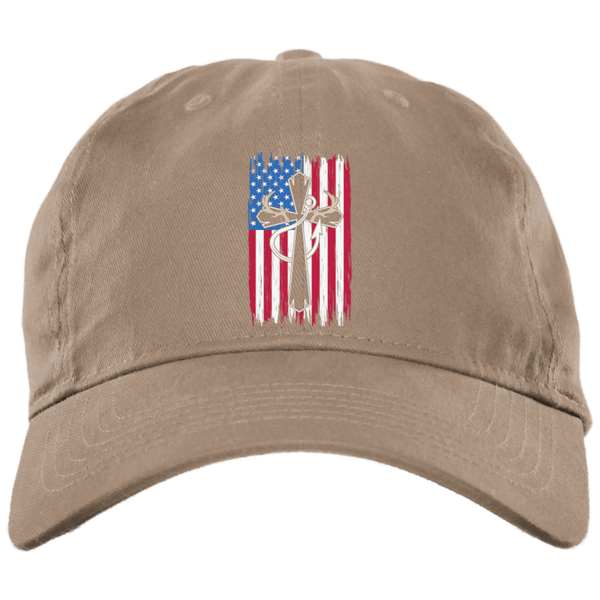 American Flag, Antlers, Fishing Hook, Cross Twill Unstructured Dad Cap