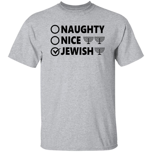 Naughty, Nice, JewishT-Shirt