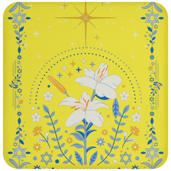 Hanukkah Lilly Coaster