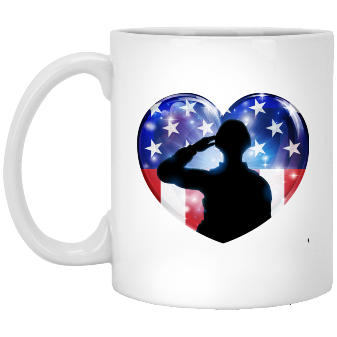 American Flag Heart w/ Troop Mug