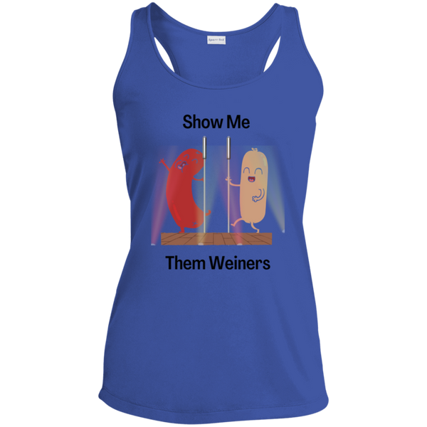 Show Me Them Weiners Racerback Tank