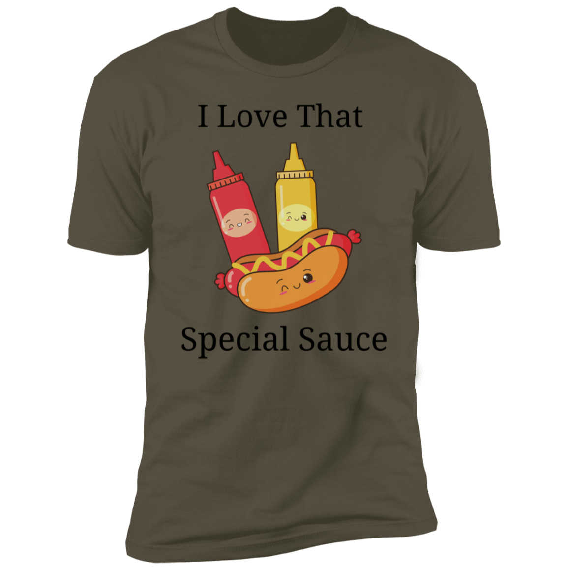 I Love That Special Sauce Hot Dog & Sauce Bottles Short Sleeve T-Shirt