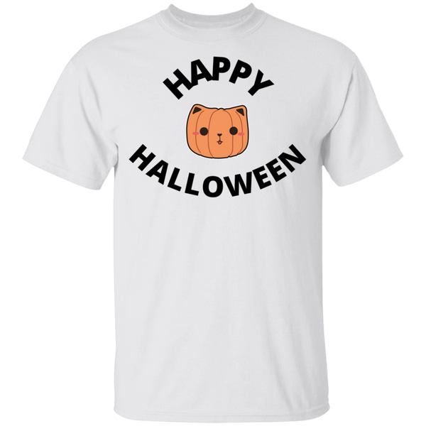 Happy Halloween Cat Head Jack-O-Lantern Youth T-Shirt