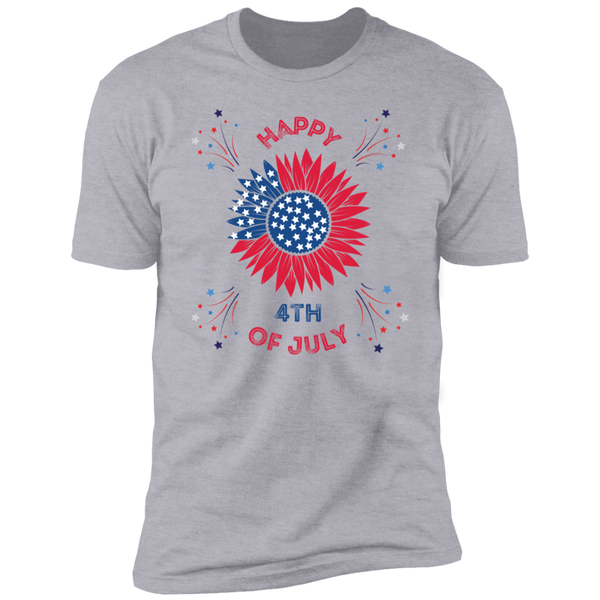 Happy 4th Of July Sun Flower T-Shirt