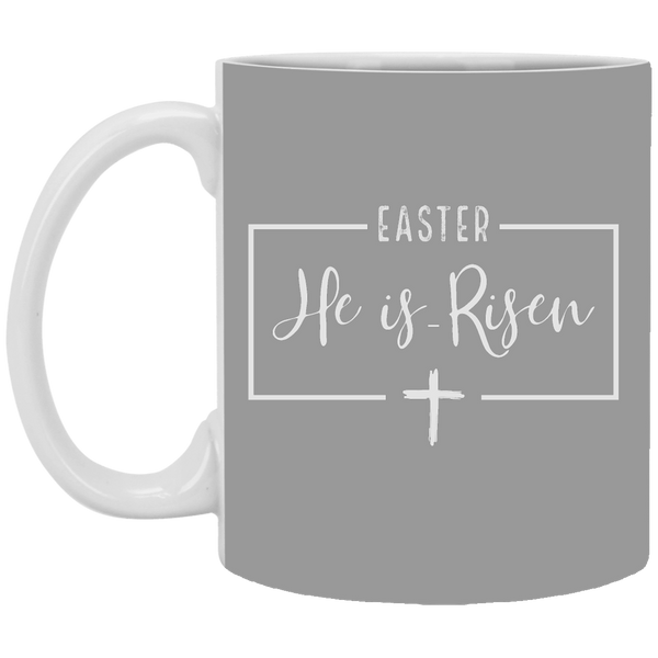 Easter He Is Risen Cross Mug