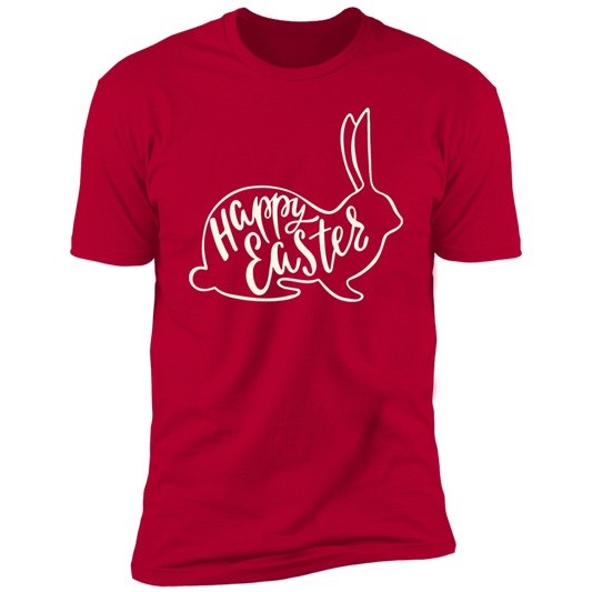 Happy Easter Rabbit Outline T-Shirt