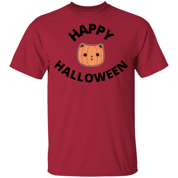 Happy Halloween Cat Head Jack-O-Lantern Youth T-Shirt