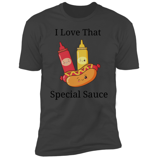 I Love That Special Sauce Hot Dog & Sauce Bottles Short Sleeve T-Shirt