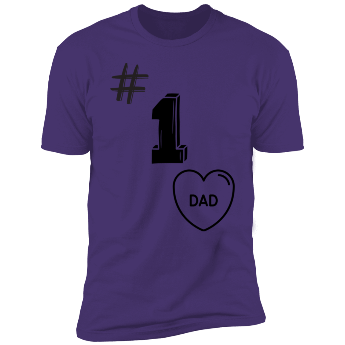 #1 DAD Heart T-Shirt