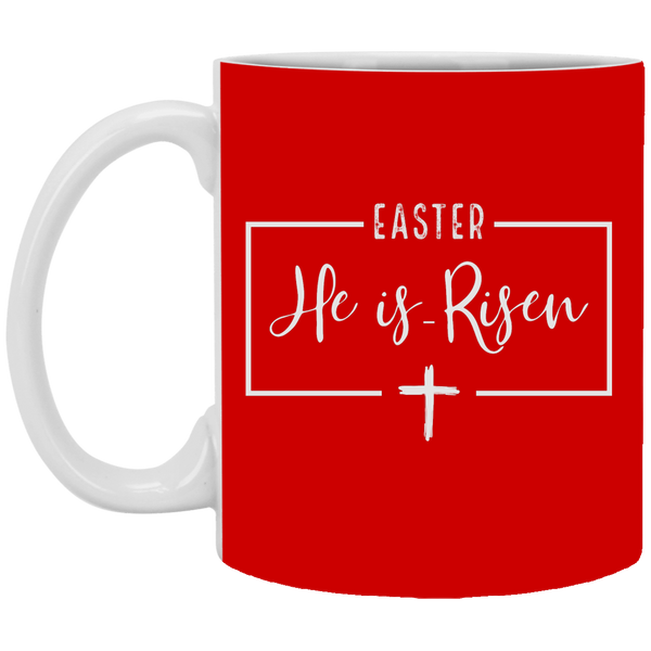 Easter He Is Risen Cross Mug