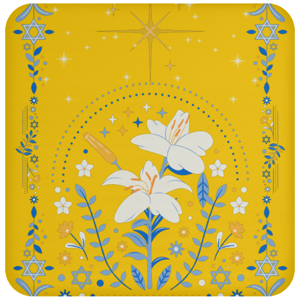 Hanukkah Lilly Coaster